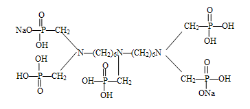 双1，6-亚己基三胺五甲叉膦酸钠（BHMTPh·PN）结构式